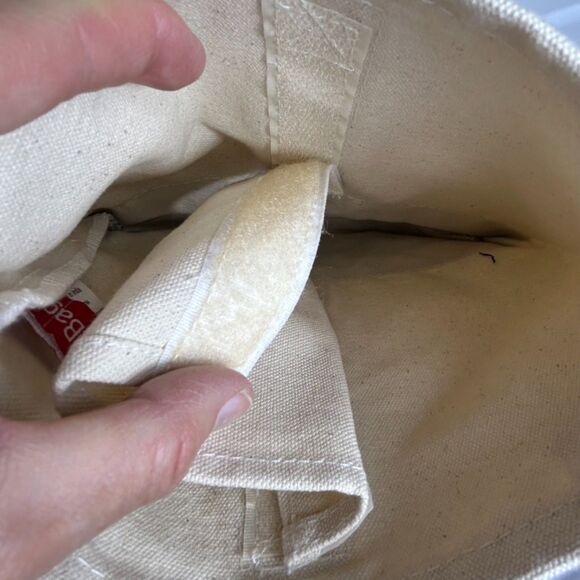 ShoreBags Ivory Black Canvas Double Bottle Wine Boat Style Tote Bag - Picture 14 of 15